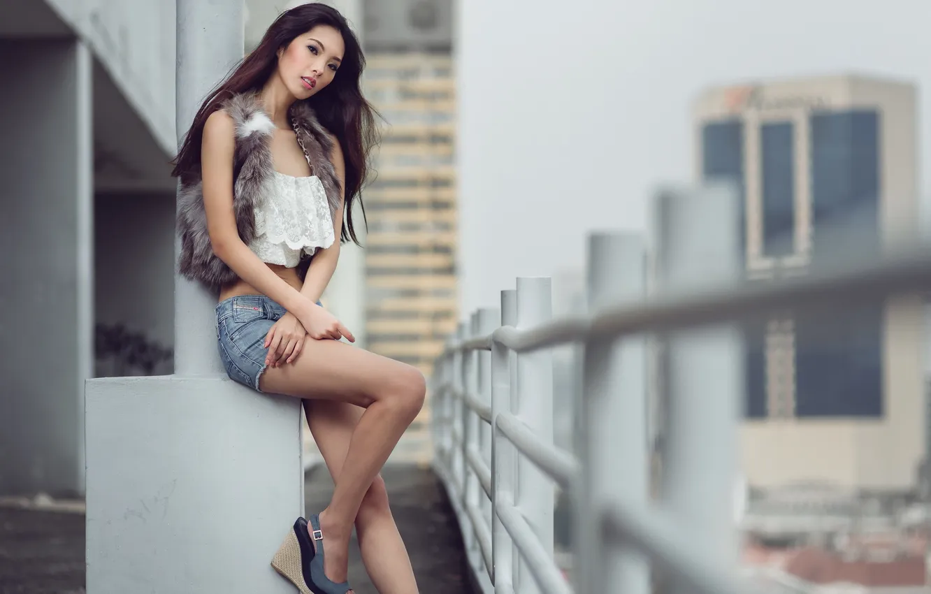 Photo wallpaper girl, pose, background