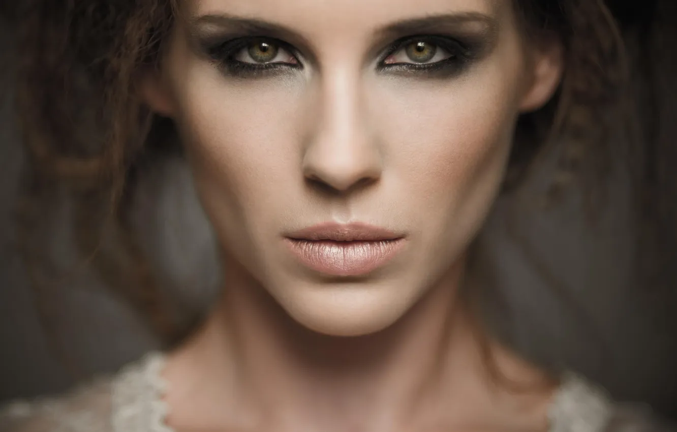 Photo wallpaper look, girl, model, makeup