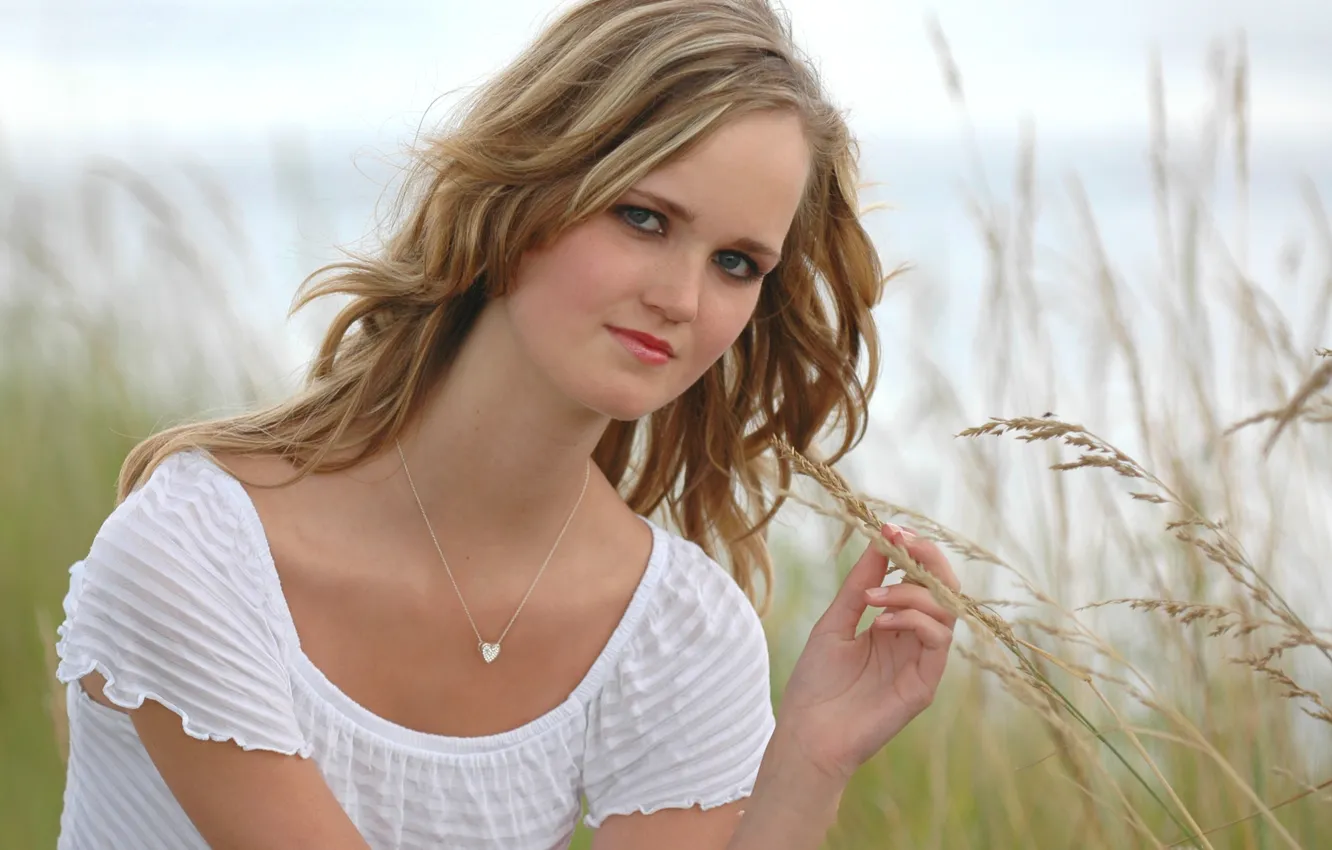 Photo wallpaper girl, white, beauty, beautiful eyes