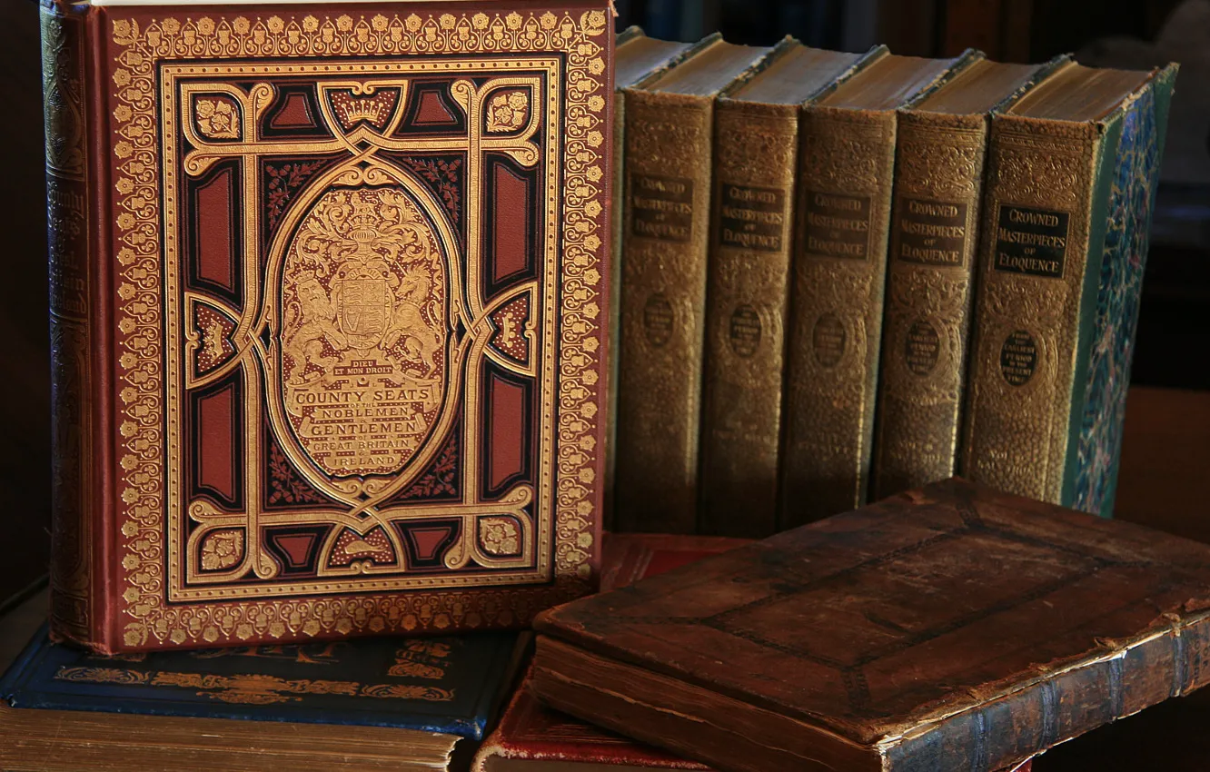 Photo wallpaper book, library, Tom