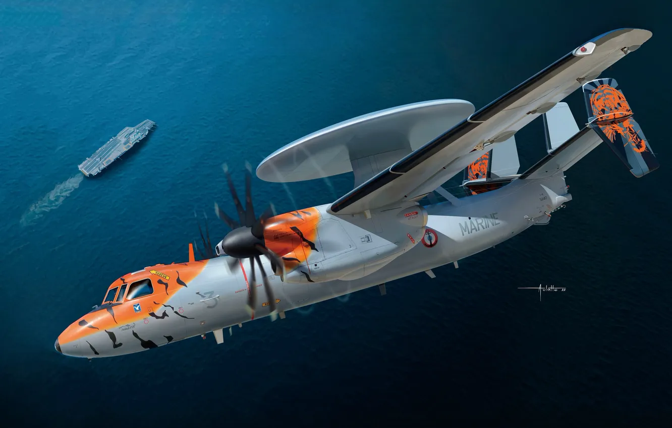 Photo wallpaper sky, sea, aviation