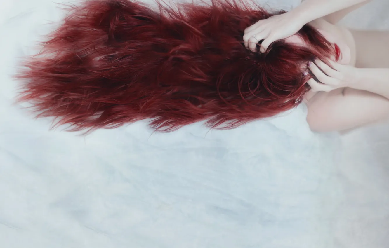 Photo wallpaper girl, background, hair