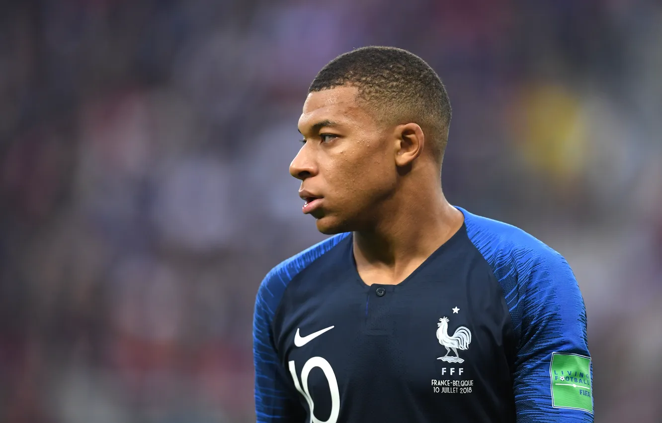 Photo wallpaper player, PSG, France, Kylian Mbappe