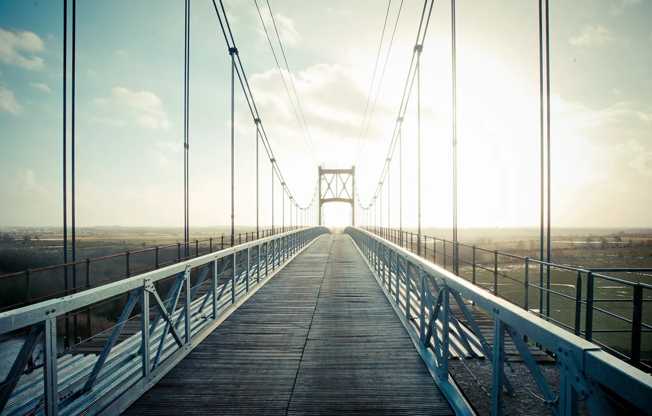 Photo wallpaper light, landscape, bridge