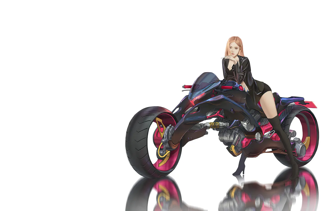 Photo wallpaper music, k-pop, biker, vocals, blackpink