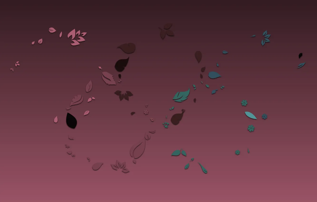 Photo wallpaper pattern, texture, leaves, Burgundy