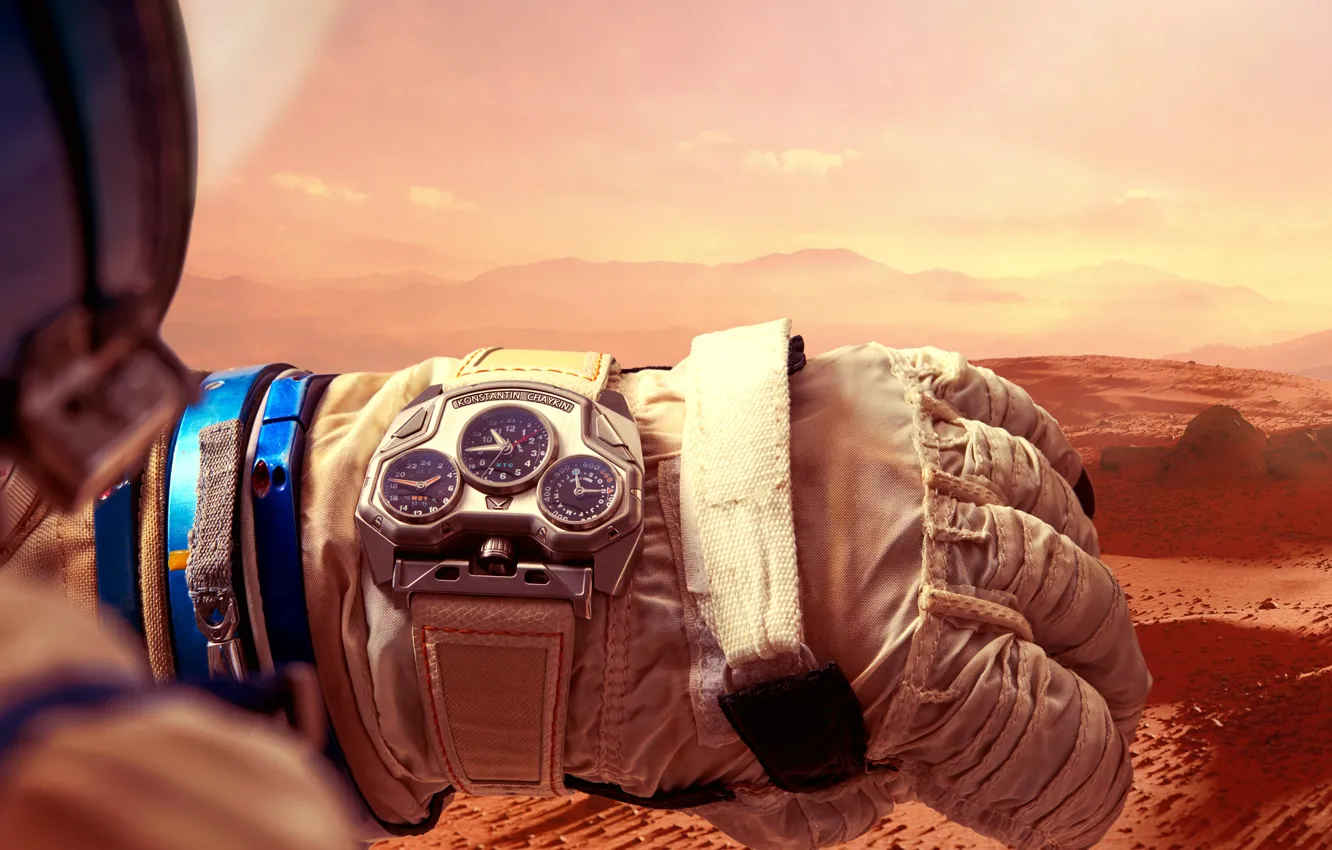 Photo wallpaper Watch, wrist watch, Konstantin Chaykin, Konstantin Chaykin, Mars Conqueror, watch to Martian time, Konstantin Chaykin …