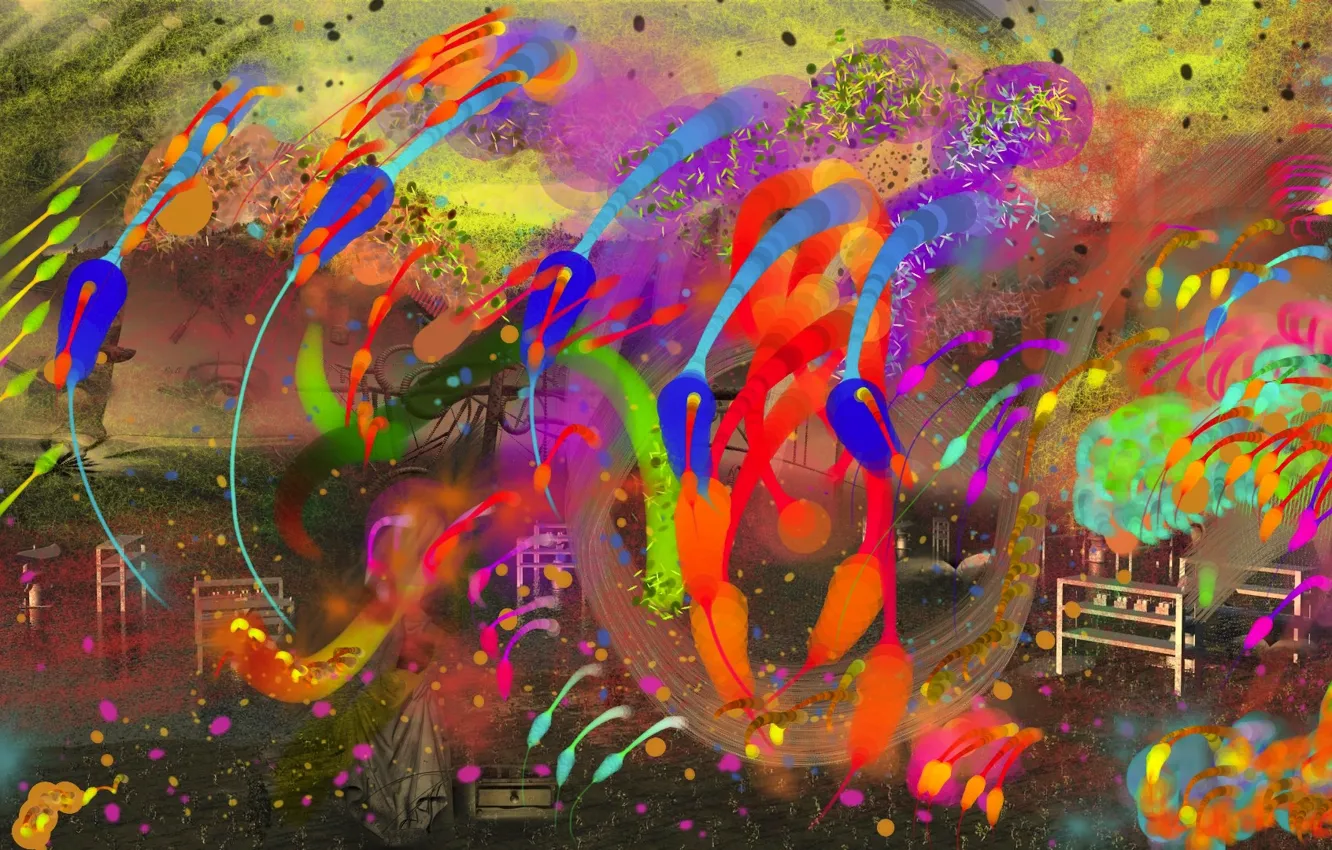 Photo wallpaper abstraction, color, form