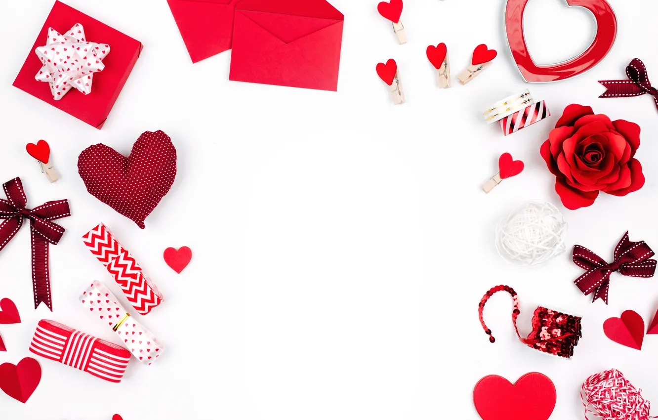 Photo wallpaper love, romance, hearts, red, love, romantic, hearts, valentine's day