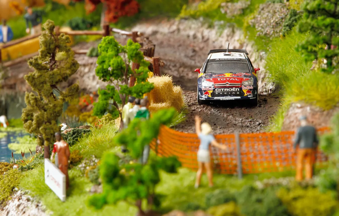 Photo wallpaper model, Citroen, layout, DS3, WRC, Rally, Sebastien Loeb, Diorama