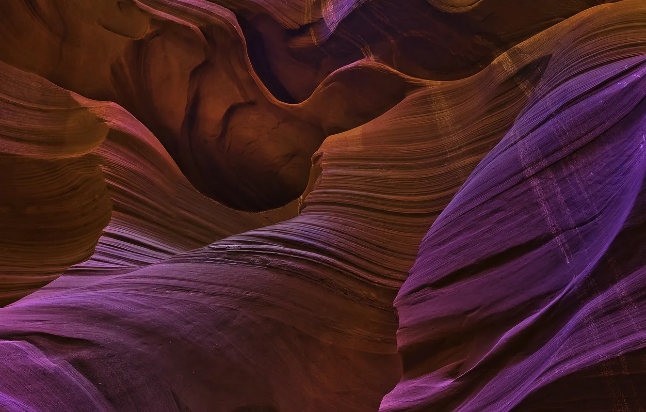 Photo wallpaper wave, color, cave, relief, Sandstone
