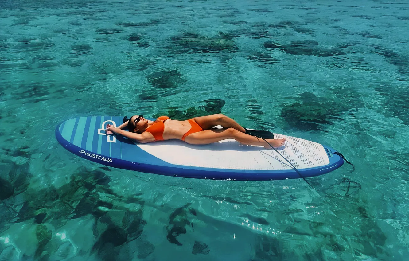 Photo wallpaper Girl, relax, wallpaper, summer, hot, holidays, legs, sea