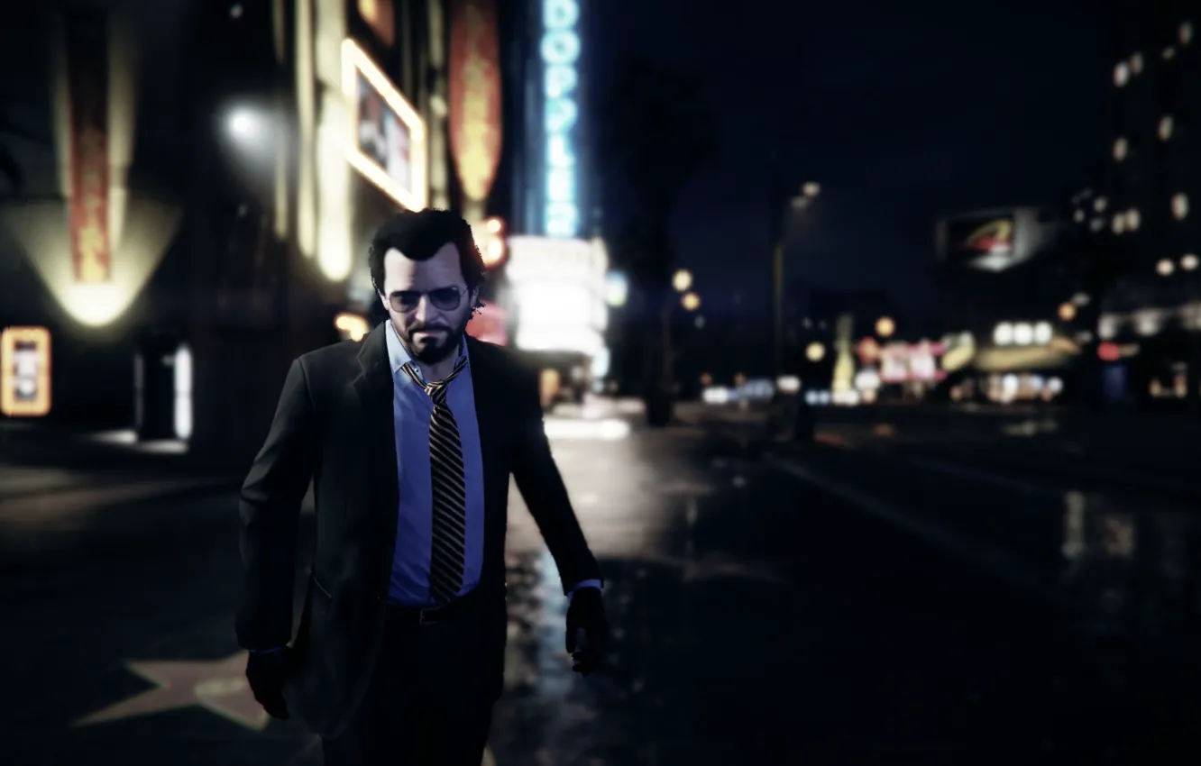 Photo wallpaper Michael, Boulevard, GTA 5, Los Santos., vinewood