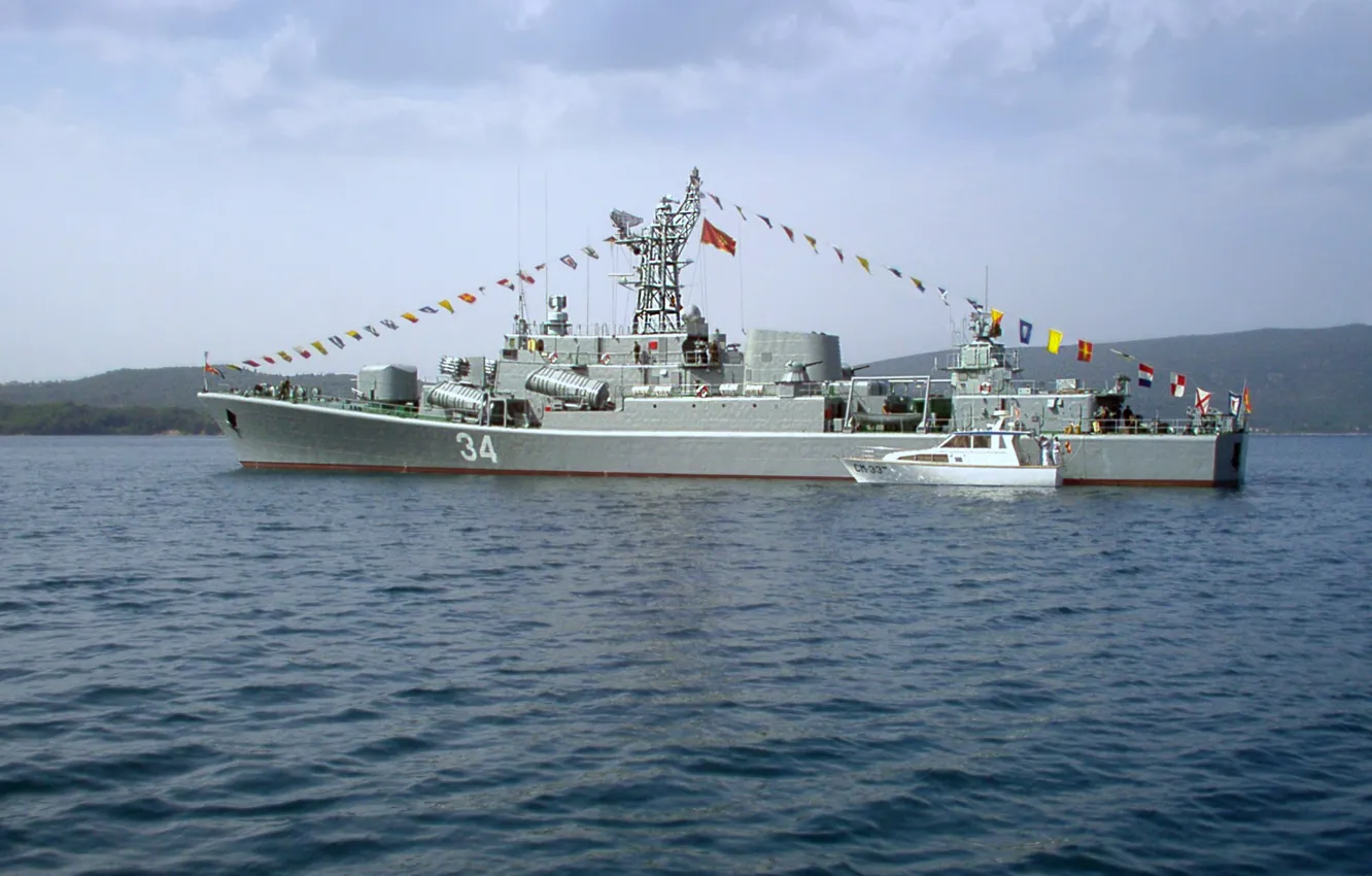 Photo wallpaper frigate, 2007, Montenegro, Dick, Tivat