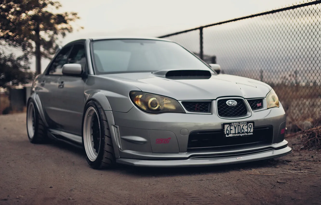 Photo wallpaper machine, auto, Subaru, Impreza, STI