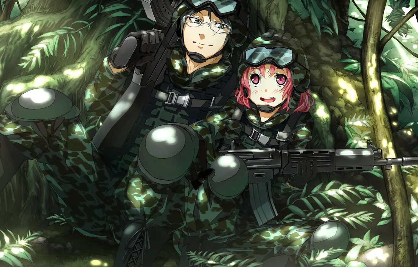 Photo wallpaper g yuusuke, female, Male, game cg, Soushuu Senshinkan Gakuen Hachimyoujin, Tatsunobe Ayumi