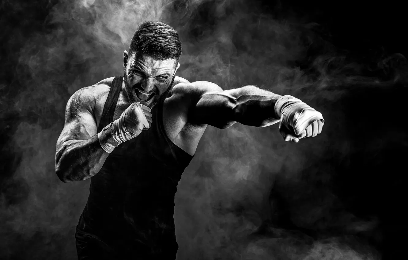 Photo wallpaper fight, exercise, boxing, competition, combat, caucasian, boxer, conscious