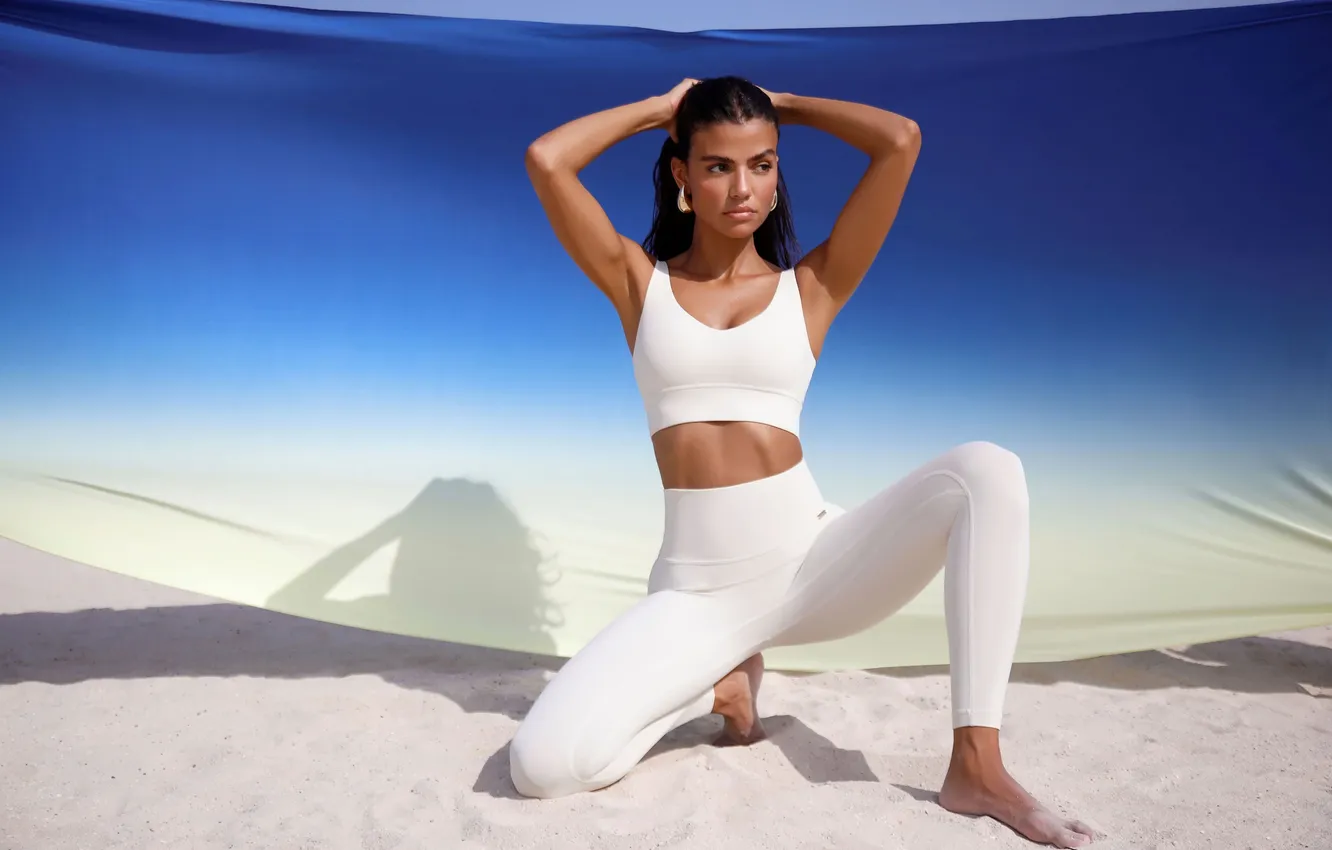 Photo wallpaper gym, leggings, woman fitness, Buttock, activewear, woman exercises, woman streching, woman workout