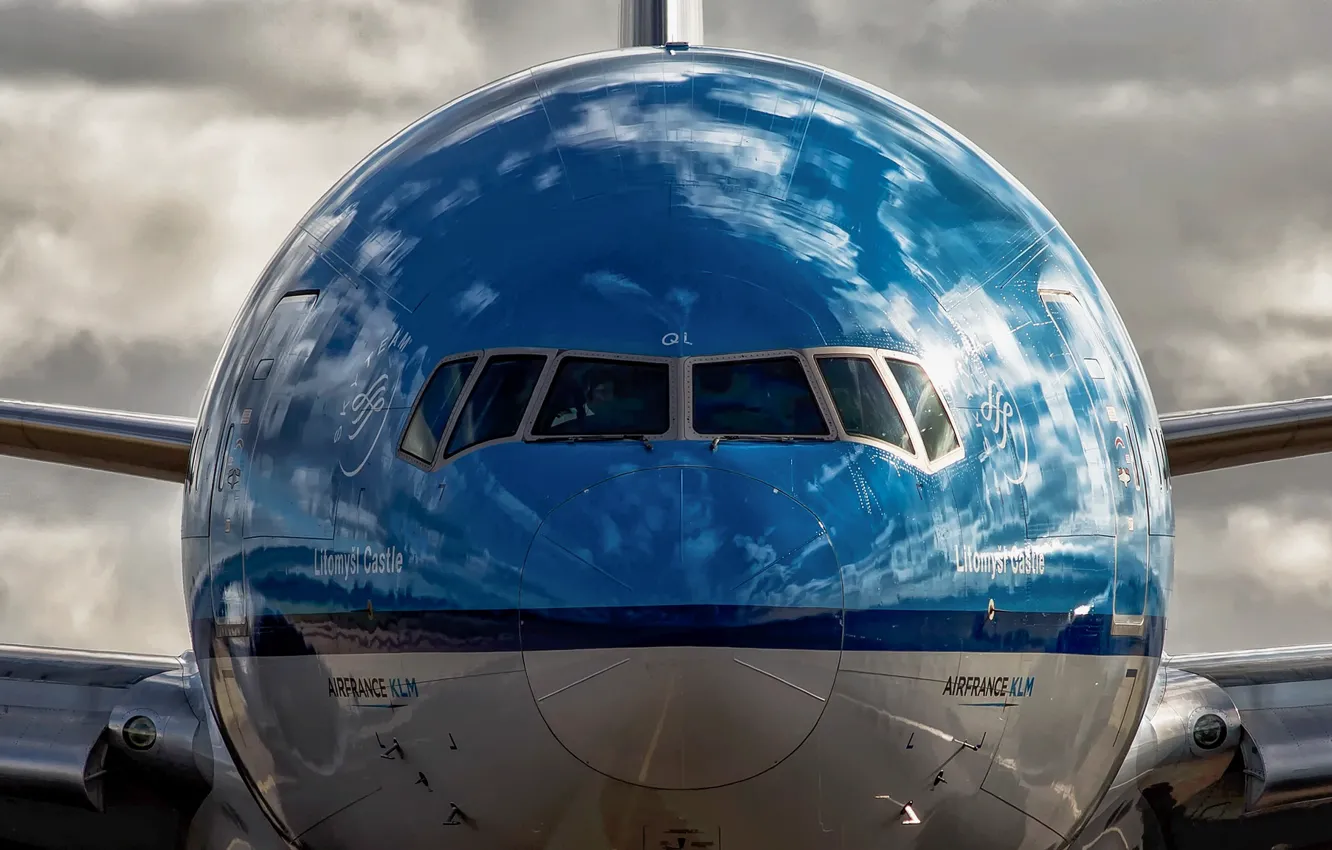 Photo wallpaper Boeing, 777-200ER, KLM Asia, A passenger plane