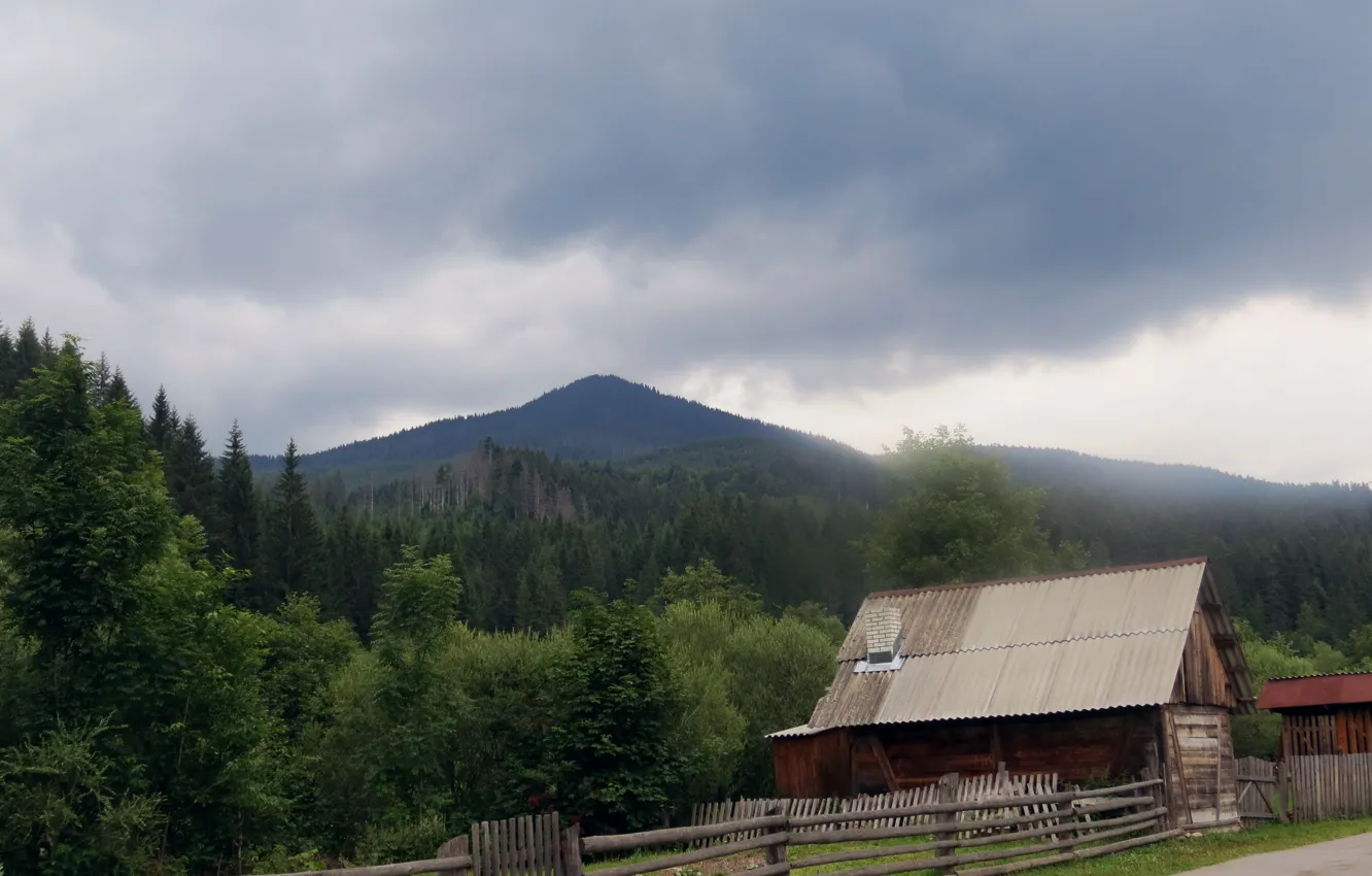 Photo wallpaper mountains, Ukraine, Carpathians, biosphere reserve