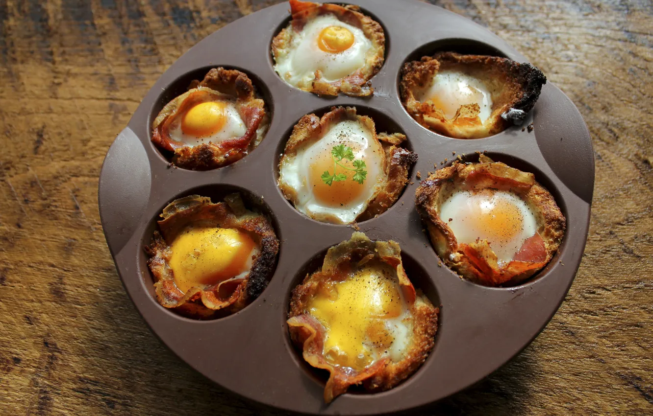 Photo wallpaper bar, bread, breakfast, baking, cooking, bacon, cooked, cholesterol