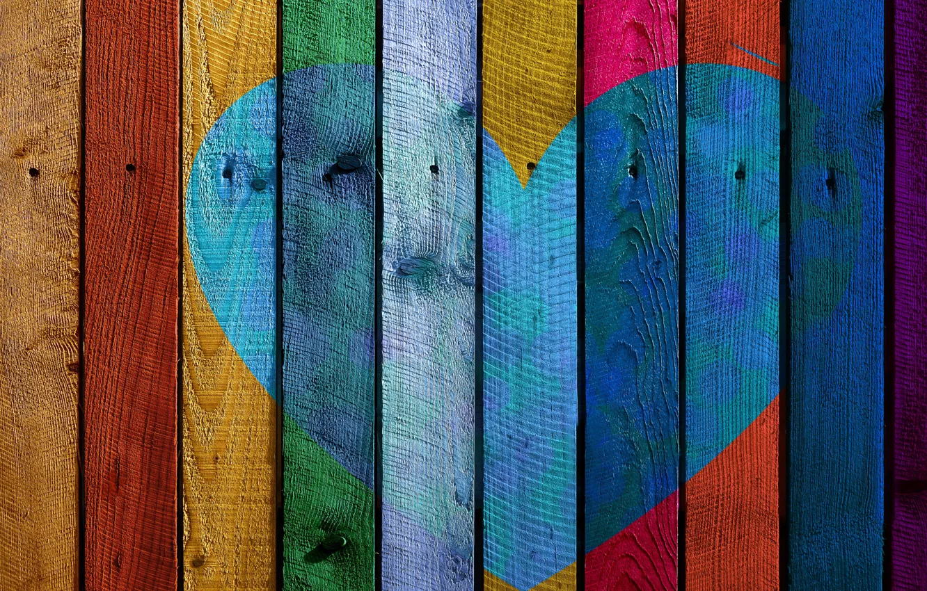 Photo wallpaper paint, heart, plate