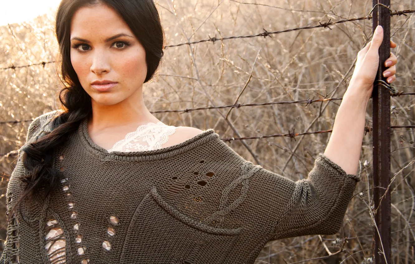 Photo wallpaper actress, barb, freckles, braid, sweater, Katrina Law, Katrina Lo