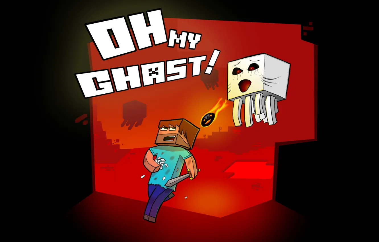 Photo wallpaper wallpaper, game, minecraft, steave