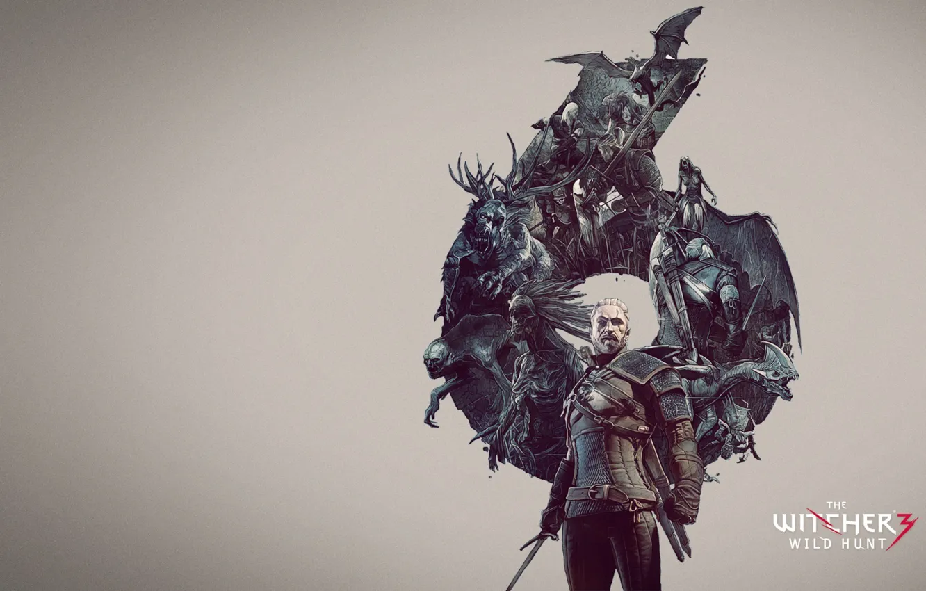 Photo wallpaper hunting, the Witcher, wild, witcher, wild, hunt