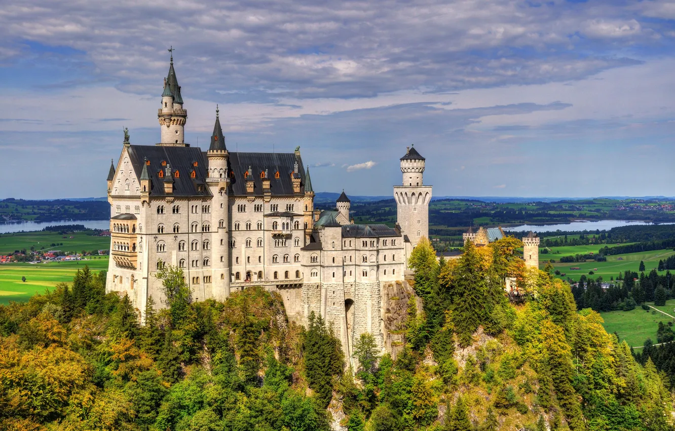 Photo wallpaper Germany, castle, Neushwanstein