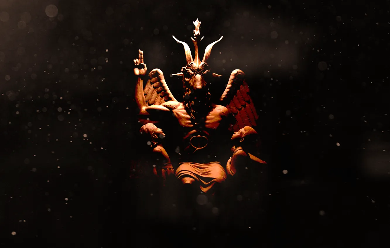 Photo wallpaper love, Satan, Baphomet