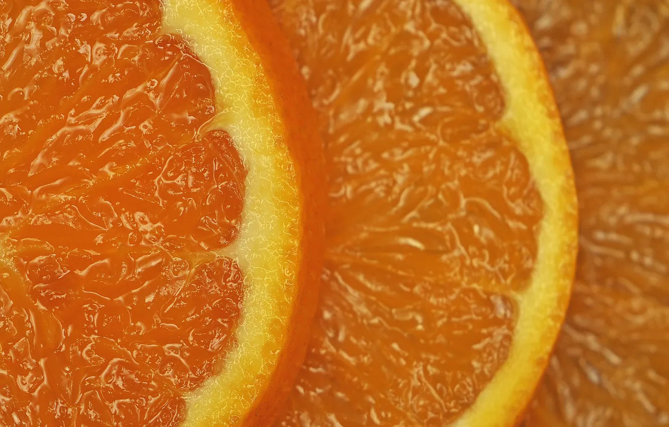 Photo wallpaper background, color, orange, slices