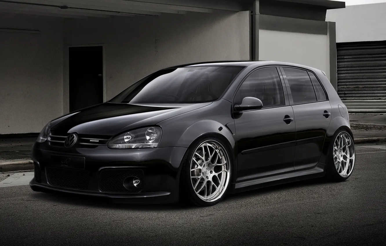 Photo wallpaper black, tuning, Golf V Widebody