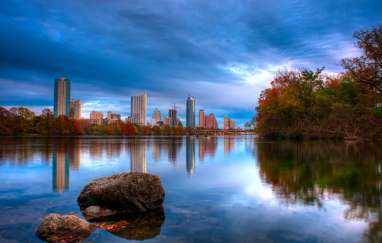 Photo wallpaper USA, Austin, sunset, Austin, Texas, Texas, Lou Neff Point, Zilker Park