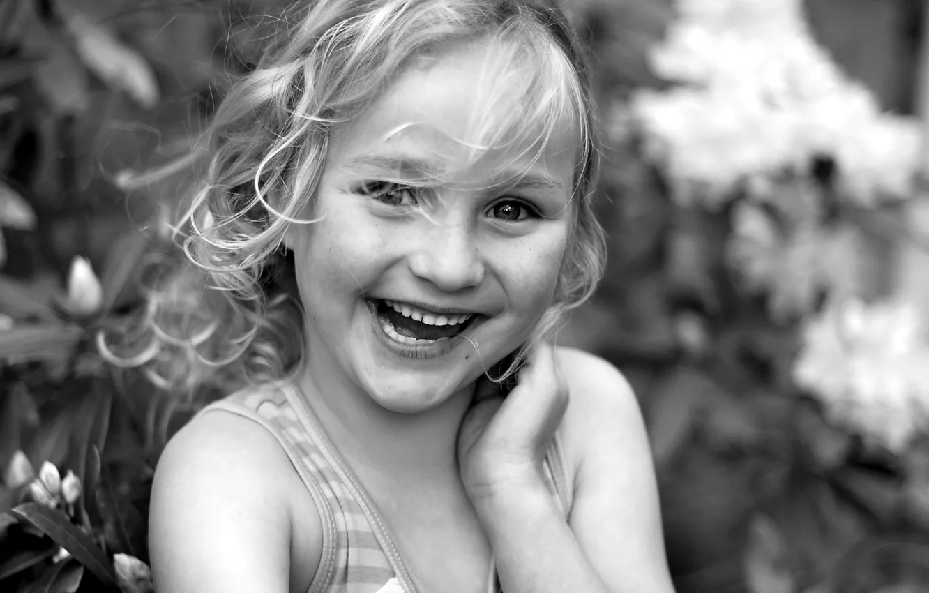 Photo wallpaper smile, mood, portrait, girl