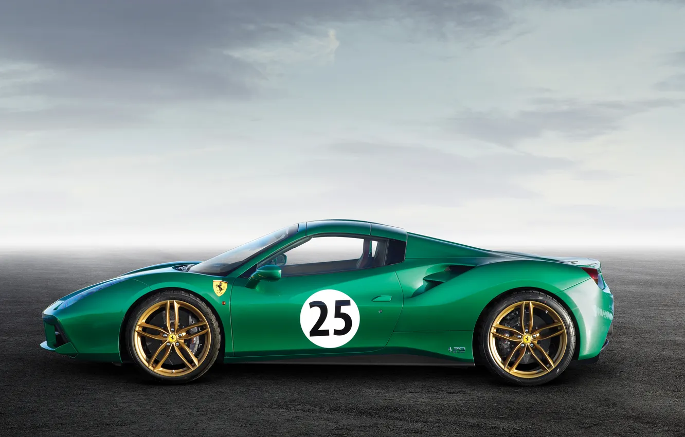 Photo wallpaper Ferrari, 2016, 488, Ferrari 488 Spider "The Green Jewel"