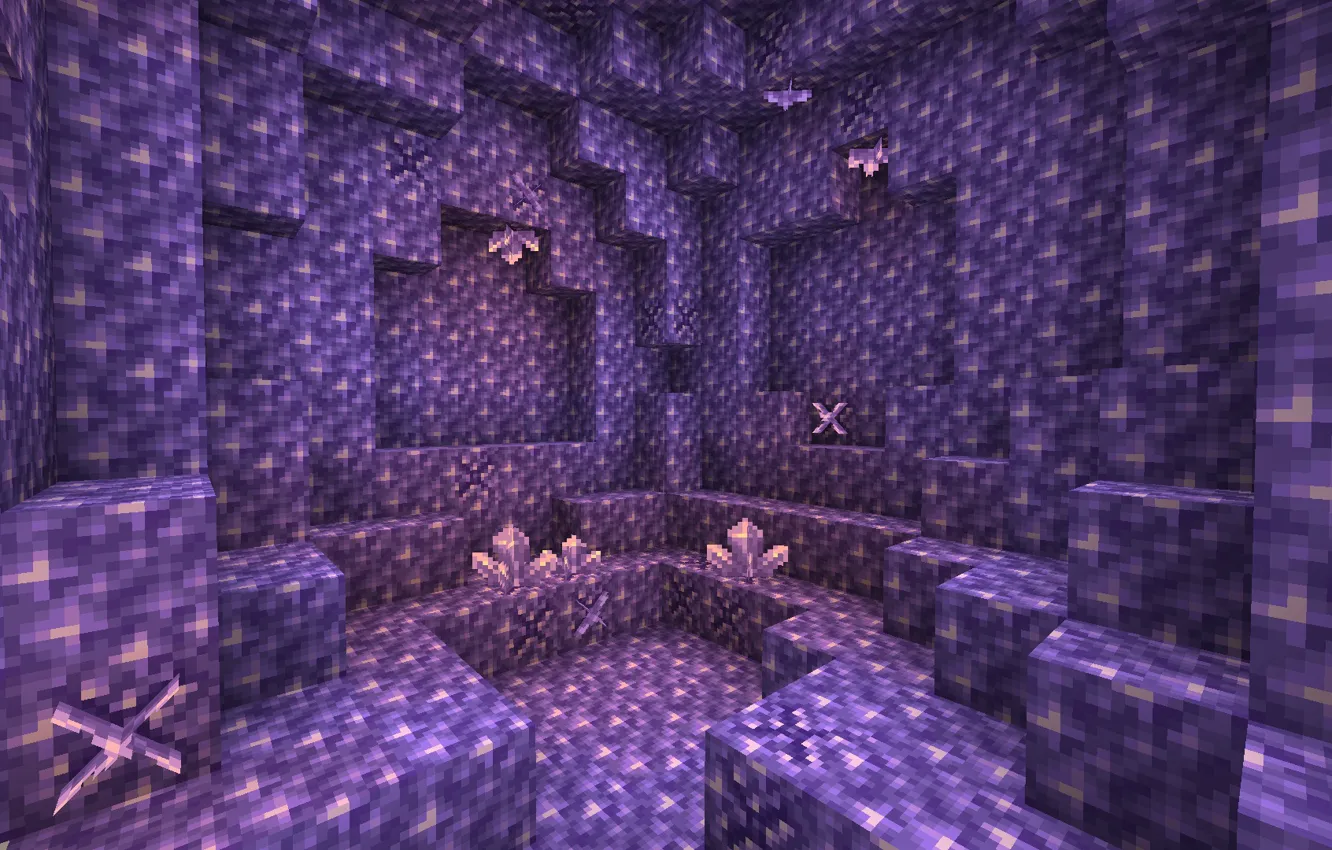 Photo wallpaper minecraft, minecraft, amethyst