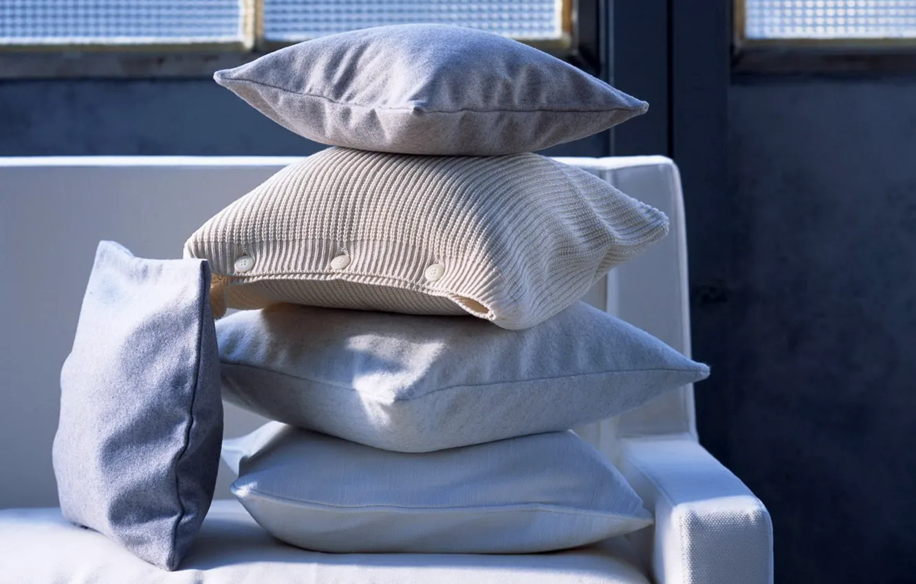 Photo wallpaper sofa, pillow, window