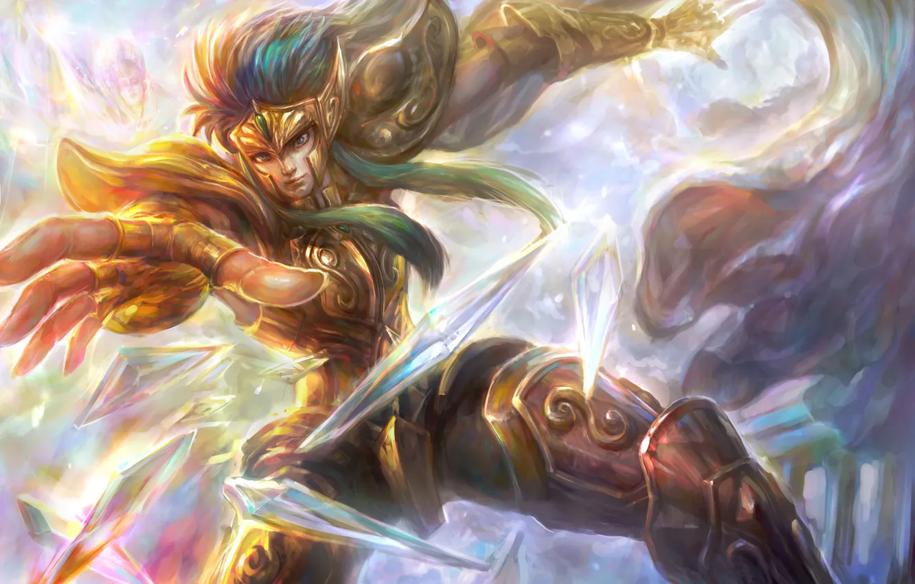 Photo wallpaper glass, spirit, hands, art, crystals, guy, chang liu