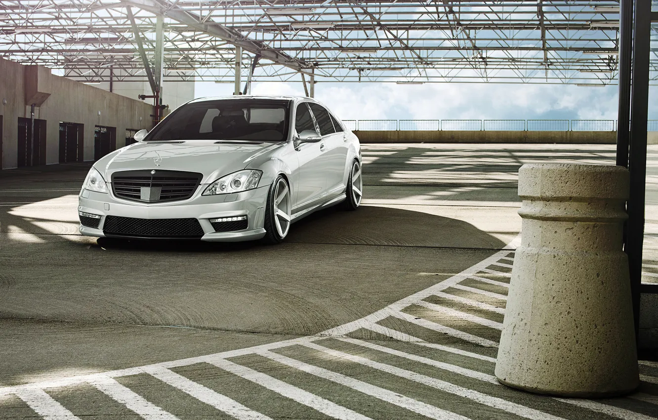 Photo wallpaper Mercedes, Mercedes, metallic, S550, Vossen, S-Class