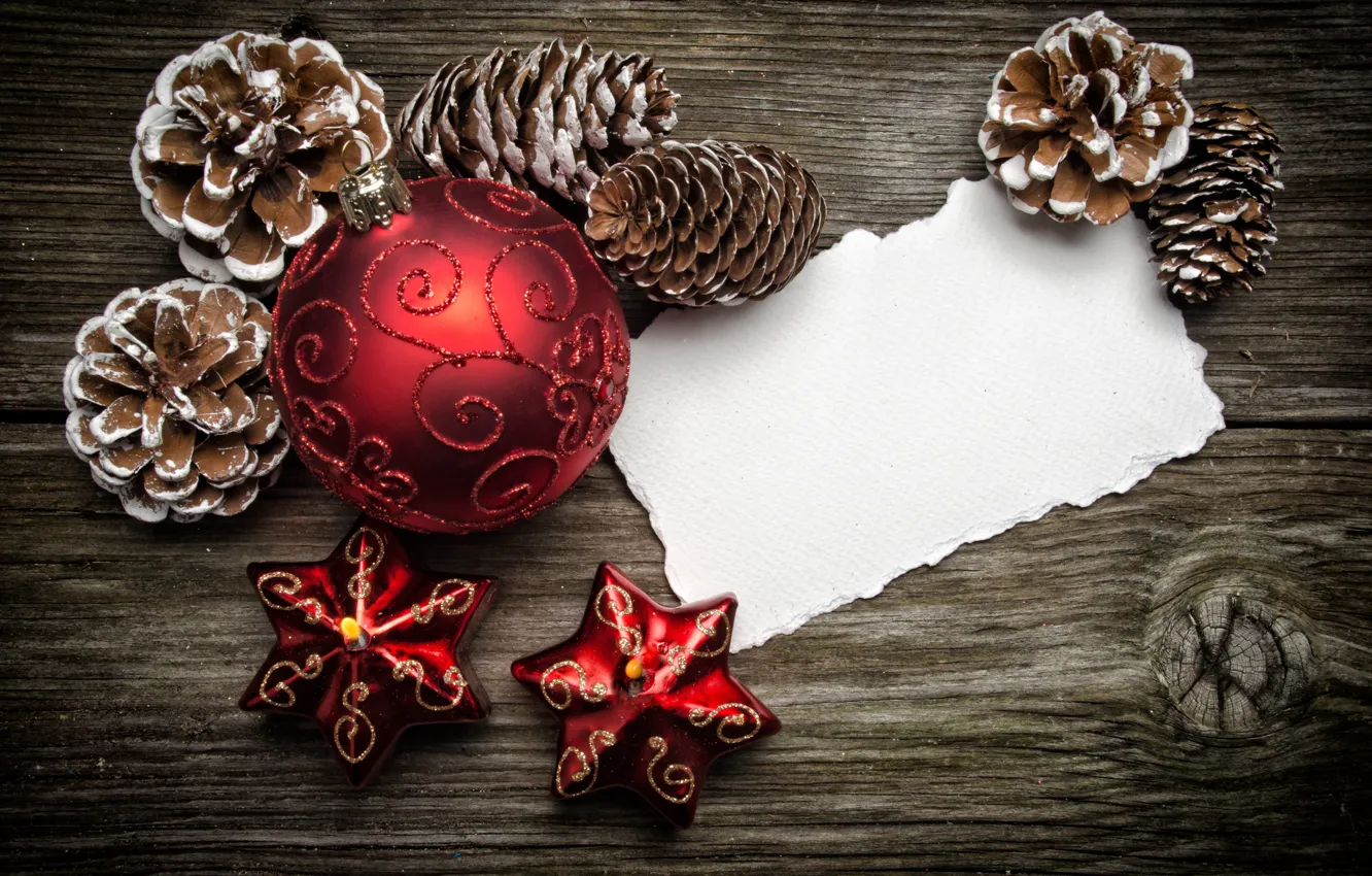 Photo wallpaper paper, tree, ball, bumps, Christmas decoration