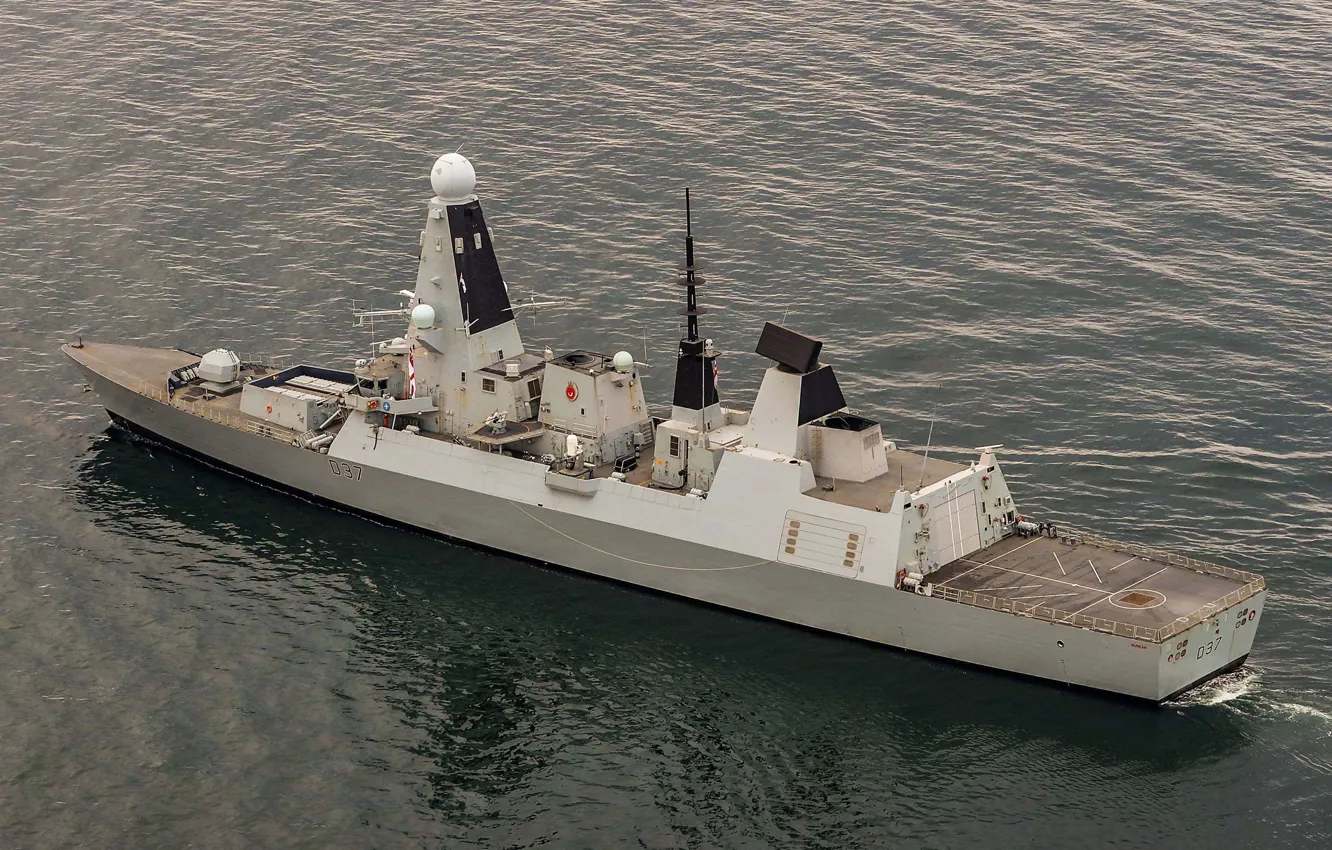 Photo wallpaper sea, destroyer, HMS, Duncan, (D37)
