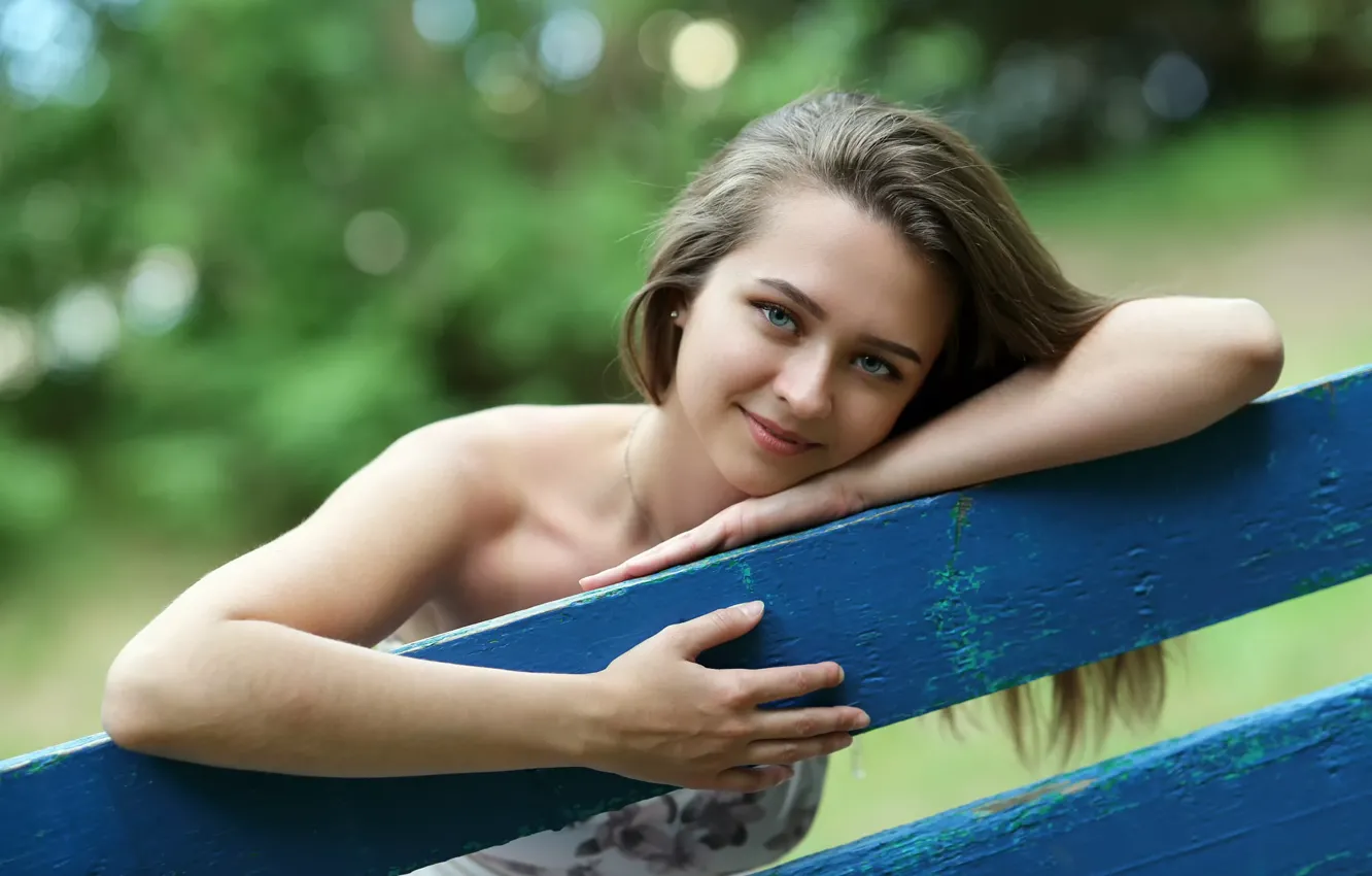 Photo wallpaper the beauty, smile, Murat Kuzhakhmetov, Vika