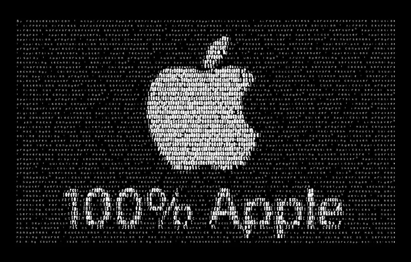 Photo wallpaper letters, apple, 100%