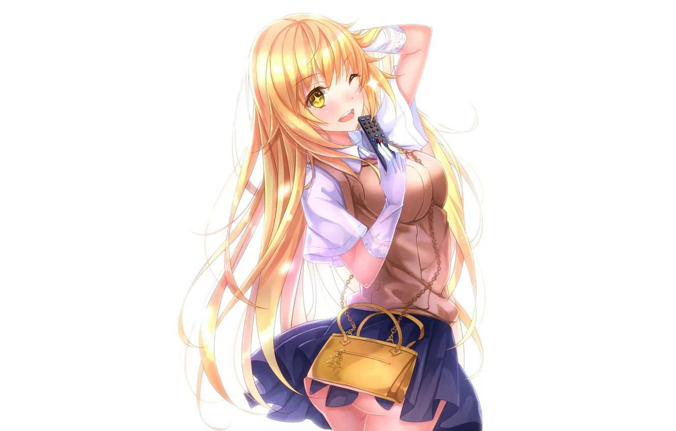 Photo wallpaper ass, look, girl, smile, remote, handbag, to aru kagaku no railgun, art
