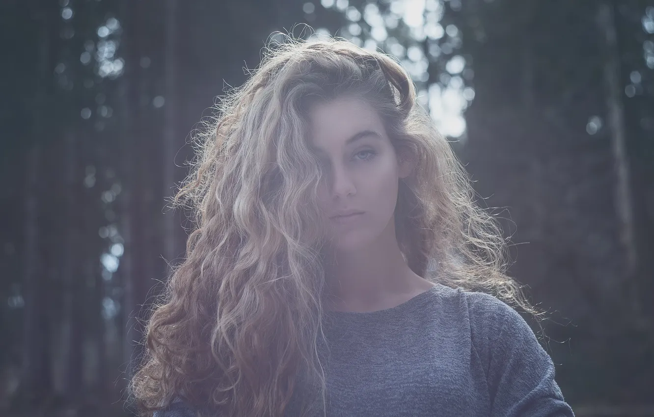 Photo wallpaper look, portrait, haze, curls, Michael Dyer