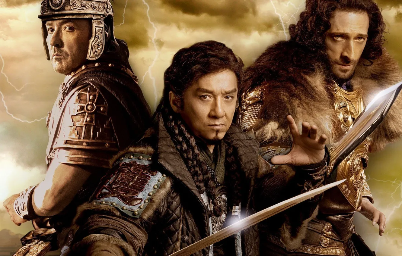 Photo wallpaper Lightning, Adventure, Empire, John Cusack, Dragon Sword, powerful, Jackie Chan, oriental