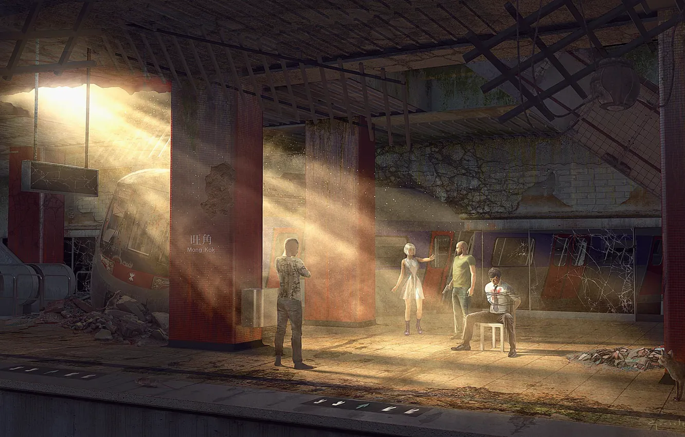 Photo wallpaper Hong Kong 2047, mong kok, Sci-Fi Movie, interrogation scene