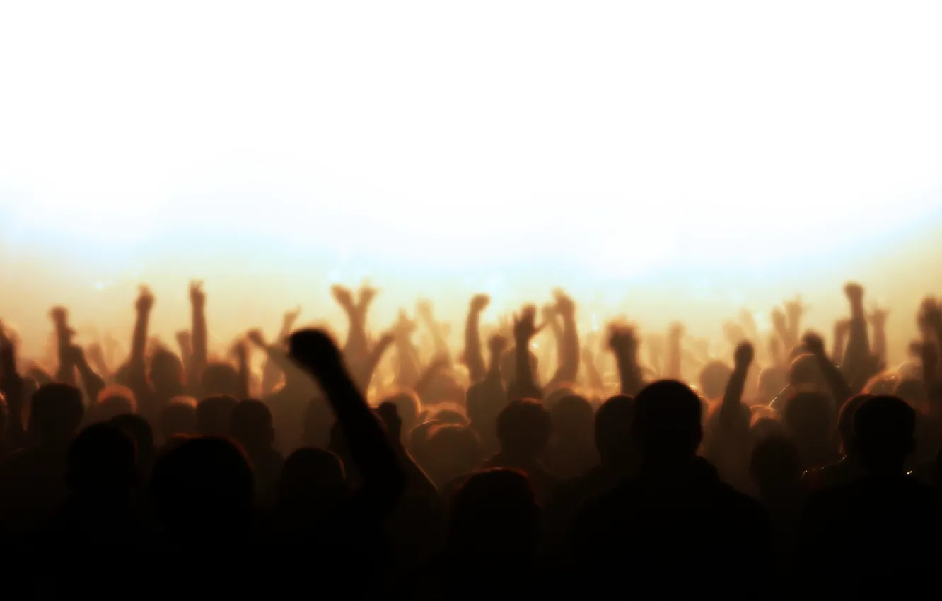 Photo wallpaper the crowd, people, as one