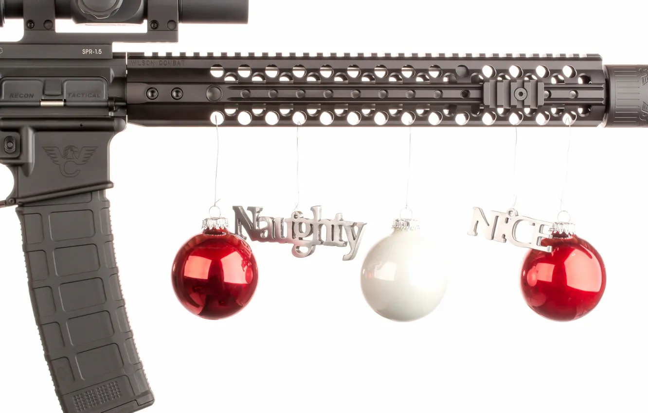 Photo wallpaper weapons, balls, toys, decoration, rifle, carabiner, assault, semi-automatic